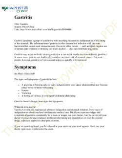 Gastritis Symptoms - NEA Baptist Clinic