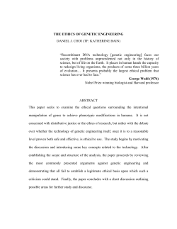 The Ethics of Genetic Engineering