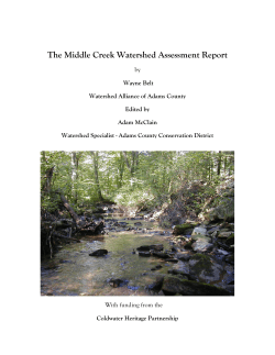 The Middle Creek Watershed Assessment Report