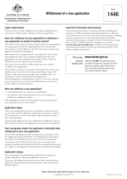 1446 - Withdrawal of a visa application