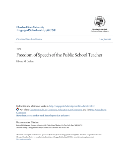 Freedom of Speech of the Public School Teacher