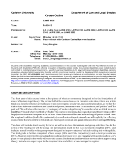 Modern Legal Theory - Carleton University