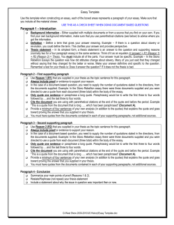 Essay Template