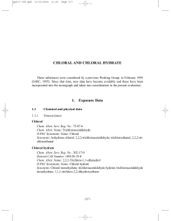 CHLORAL AND CHLORAL HYDRATE 1
