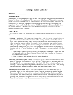 Making a Sunset Calendar