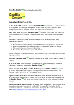 Important Dates / Activities