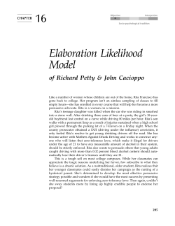 Elaboration Likelihood Model