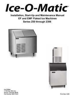Ice-O-Matic Installation Manual
