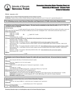 Program planning sheet