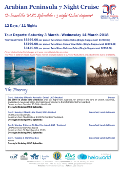 Arabian Peninsula 7 Night Cruise