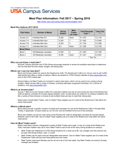 Meal Plan Information