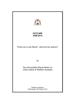 Prison as a Last Resort - Supreme Court of Western Australia