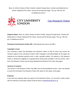 - City Research Online
