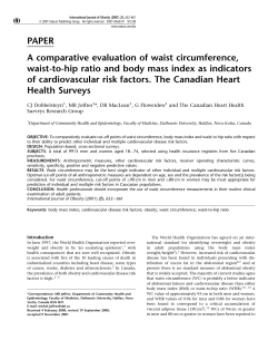 PAPER A comparative evaluation of waist circumference