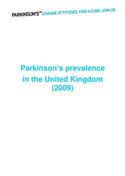 Parkinson`s prevalence in the United Kingdom 2009