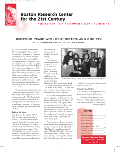 Newsletter # 15, Spring/Summer 2000