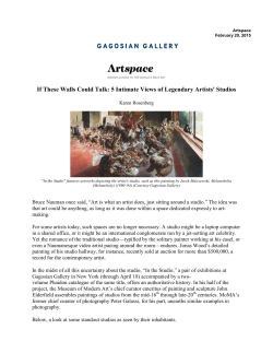 5 Intimate Views of Legendary Artists` Studios by Karen