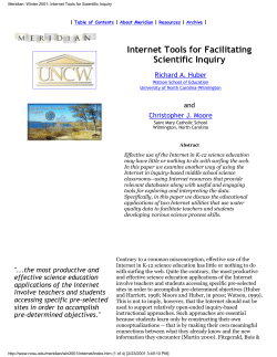 Meridian: Winter 2001: Internet Tools for Scientific Inquiry