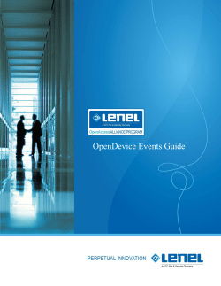 OpenDevice - Events Guide