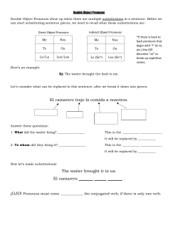 El camarero trajo la comida a nosotros. The waiter brought it to us