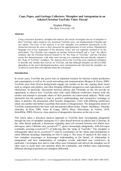 Cops, Popes, and Garbage Collectors: Metaphor and Antagonism in