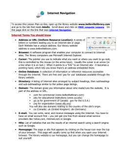 Internet Navigation - Belleville Public Library