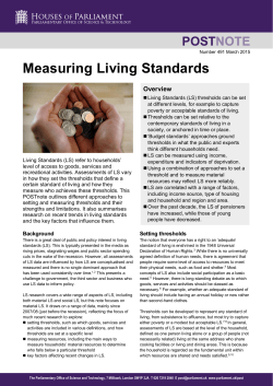 Measuring Living Standards