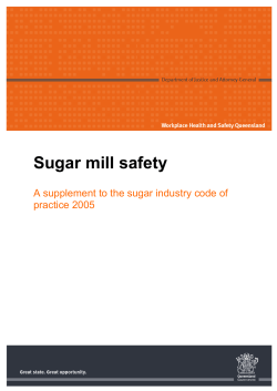 Sugar Mill Safety - a supplement to the Sugar