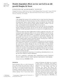 Density-dependent eАects on tree survival in an old