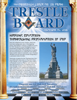 Masonic Education: Thanksgiving Proclamation of 1789