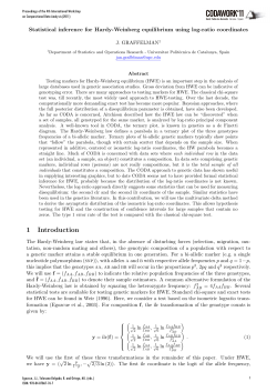 Statistical inference for Hardy-Weinberg equilibrium using log