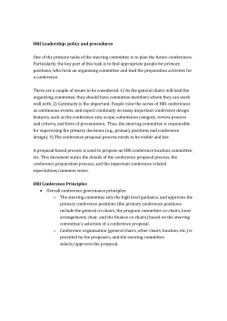 HRI Leadership: policy and procedures - Human