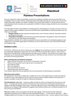 Painless Presentations - University of Sheffield
