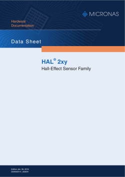 HAL 2xy Hall-Effect Sensor Family