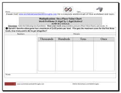 Thousands Hundreds Tens Ones - Worksheets and Walkthroughs