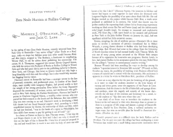 Zora Neale Hurston at Rollins College