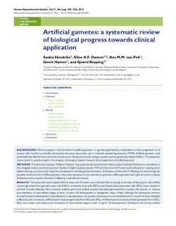 Artificial gametes: a systematic review of biological progress towards