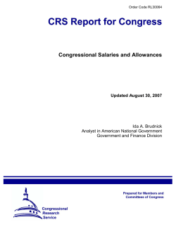 Congressional Salaries and Allowances