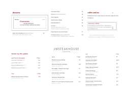 menu - JW Steakhouse