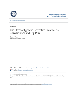 The Effect of Egoscue Corrective Exercises on Chronic Knee and