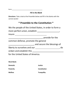Preamble to the Constitution