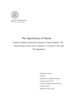 The Significance of Ghosts - Lund University Publications