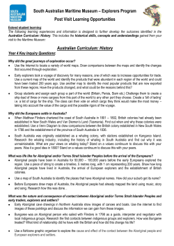 South Australian Maritime Museum &ndash; Explorers Program Post Visit