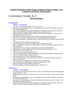 Curriculum: Grades K-5 - Assumption Catholic Schools