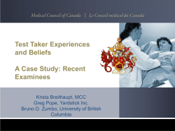 Test Taker Experiences and Beliefs A Case Study