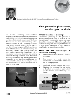 one generation plants trees, another gets the shade