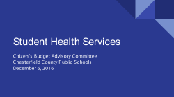 Student Health Services - Chesterfield County Public Schools