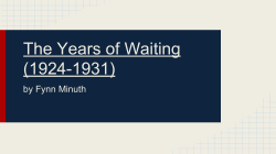The Years of Waiting (1924