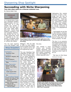 Succeeding with Niche Sharpening Sharpening