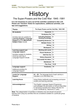 History - English Language Support Programme